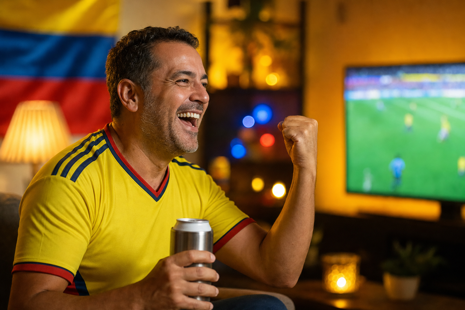 Papá celebrando el Mundial